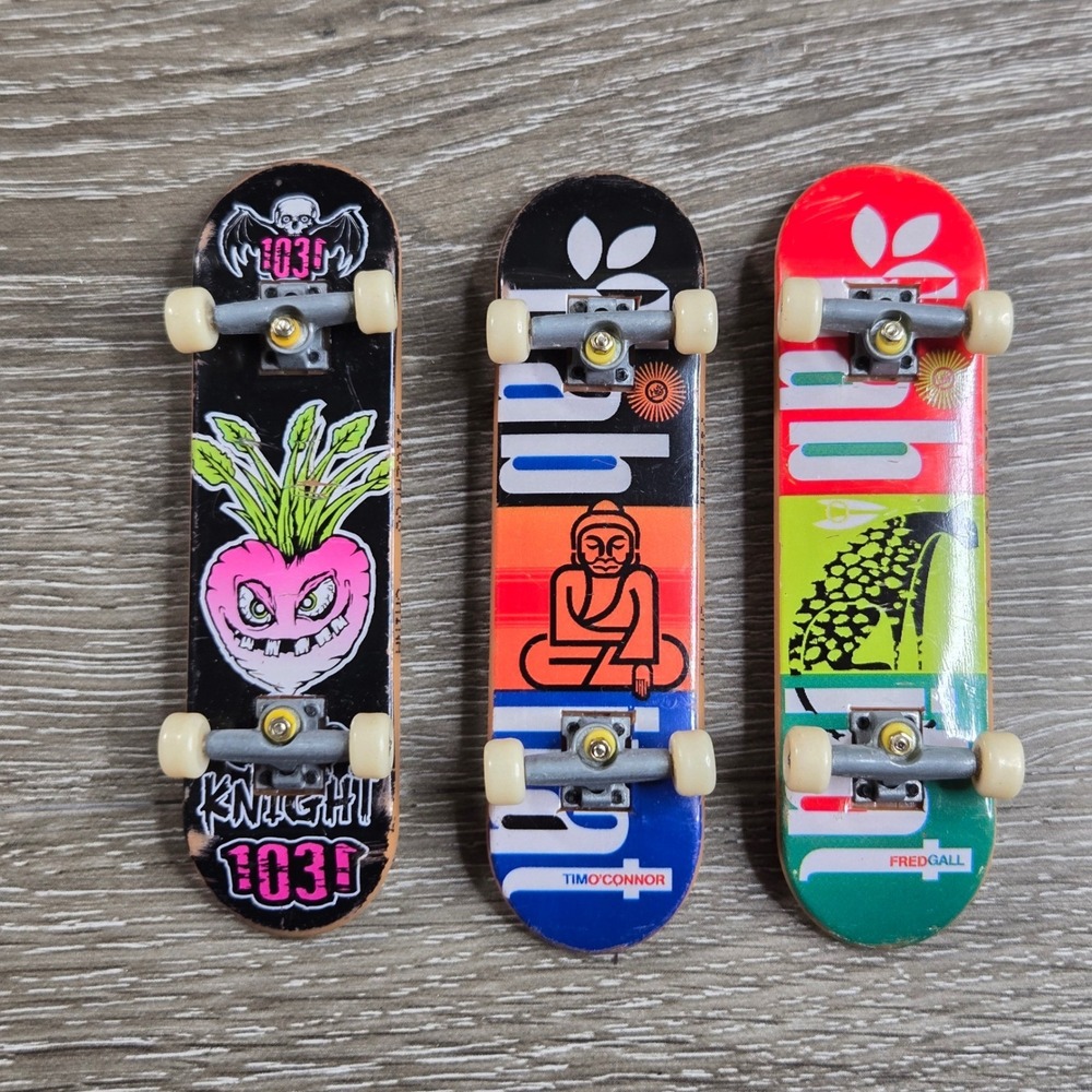 Lot of 3 Tech Deck Fingerboards Habitat Fred Gall Tim O'Connor 1031 Knight Skate
